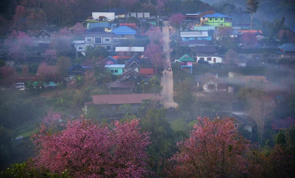 Hermosos Pueblos Ban Mai Rong Kla Las Montañas Del Bosque —  Fotos de Stock