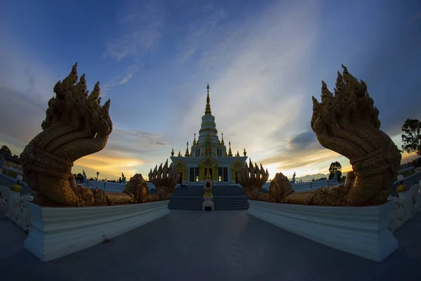 Beautiful Relics Naga Statue New Landmark Bangsaen Beach Chonburi Province — Stock Photo, Image