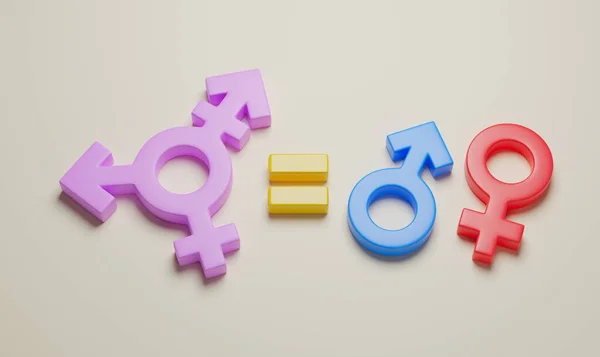 Equal Rights Transgender People Social Equality Gender Render — Stockfoto