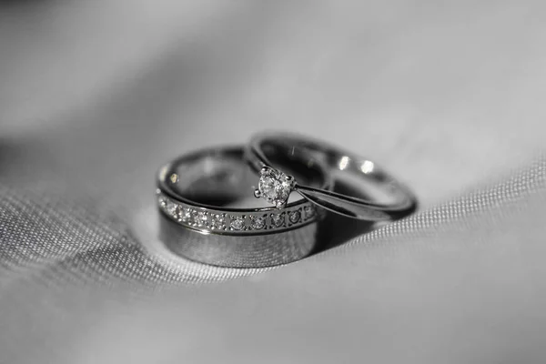 Traditional Set Engagement Rings Engagement Ring One Diamond Royalty Free Stock Photos