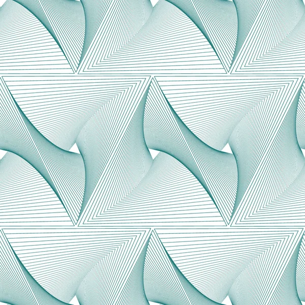Векторная Сетка Гильоша Текстура Орнамента Муара Волнами Треугольная Плитка — стоковый вектор