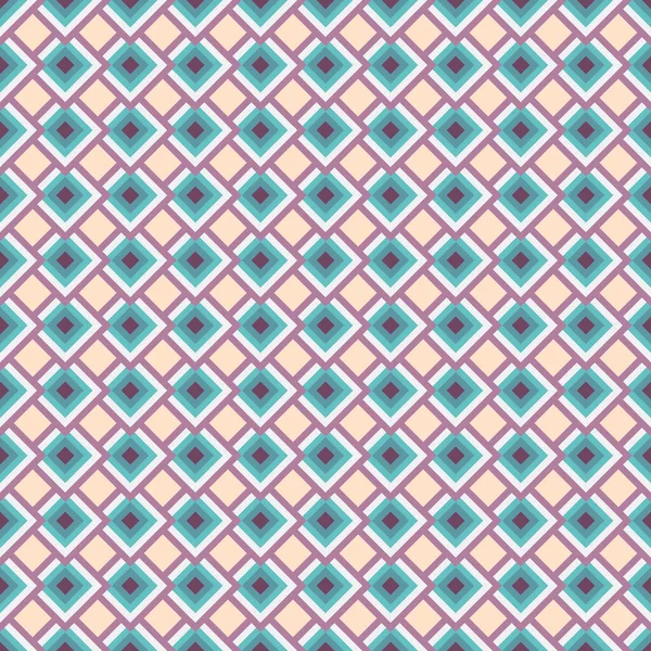 Patrón geométrico minimalista vector sin costura. Fondo multicolor plano escandinavo. Azulejos cuadrados de mosaico de colores — Vector de stock