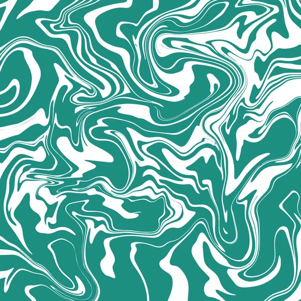 Vector illustration. Marble texture. Splash of paint. Green liquid background. — Vector de stock