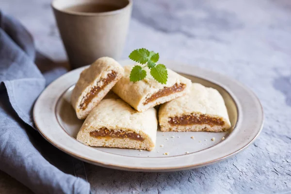 Traditional Homemade Chewy Fig Newton Bars — стоковое фото