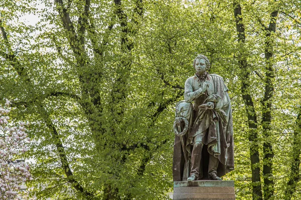 Statue Célèbre Auteur Suédois Esajas Tegner Lundagrd Lund Suède Mai — Photo