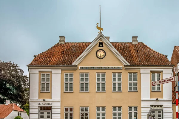 Old Town Hall Dusk Evening Light Mariager Denmark August 2022 — Stock Photo, Image