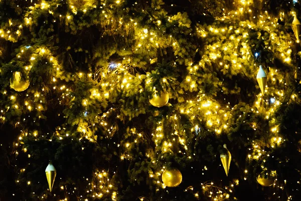 Ιστορικό Λάμπες Στο Χριστουγεννιάτικο Δέντρο — Φωτογραφία Αρχείου