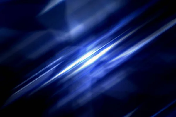 Dark Blue Background White Flares Background Symbolizing Speed — Stockfoto