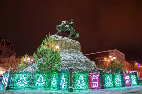 우크라 Kiev 2012 2019 Monument Bogdan Khmelnytsky Sofia Square Kiev — 스톡 사진