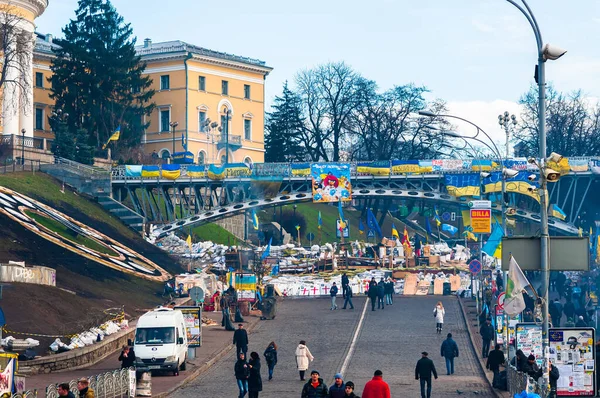 Kiev Ucraina Dicembre 2013 Barricate Strade Kiev — Foto Stock