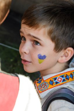 Cherkasy, Ukrayna - 2 Ekim 2014: Ukrayna sürahisinin işareti.