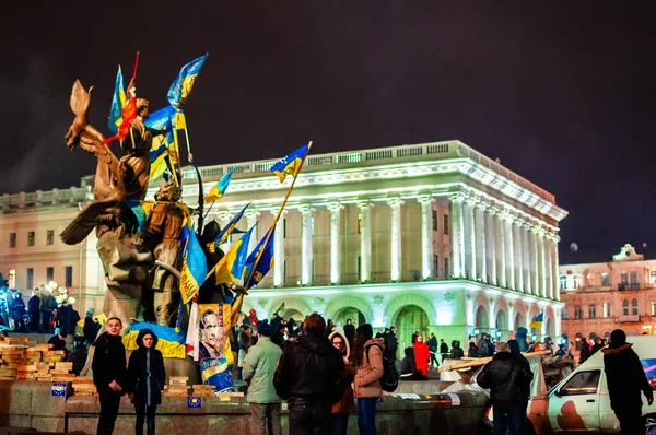 ウクライナのキエフ 2013年12月21日 キエフの中心部で政府の抗議 — ストック写真
