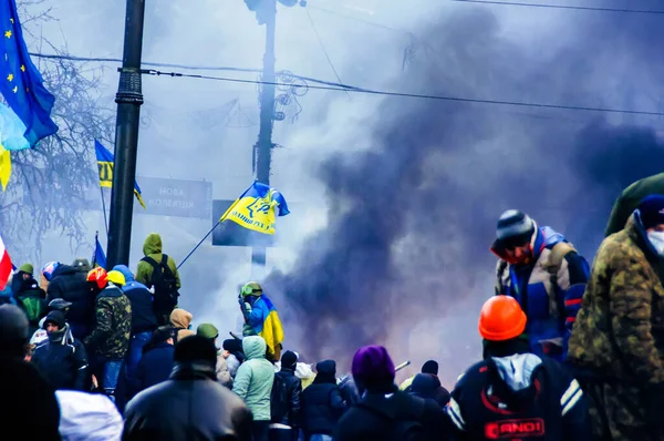 Κίεβο Ουκρανία Δεκεμβρίου 2013 Διαδηλώσεις Στους Κεντρικούς Δρόμους Του Κίεβο — Φωτογραφία Αρχείου