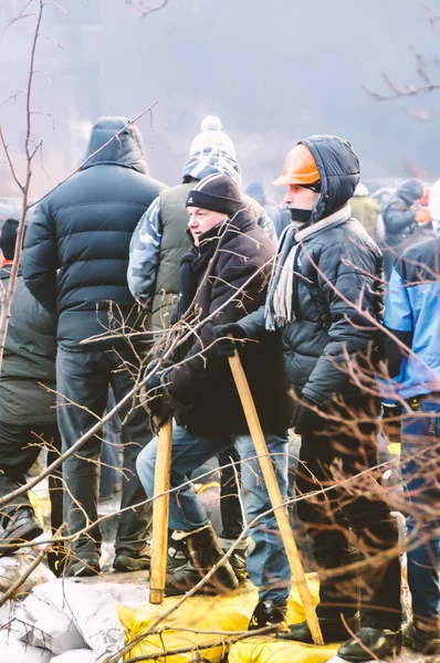 2014 Kyiv Ukraine January 2014 Protesters Kyiv 위프의 거리에서 있었던 — 스톡 사진