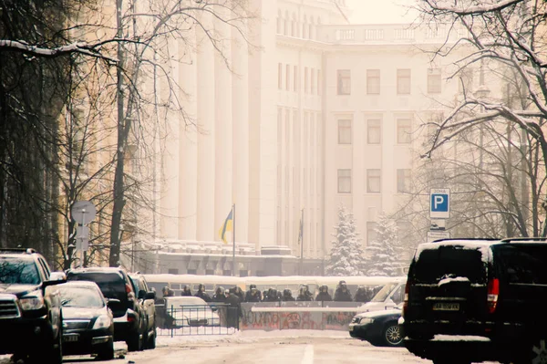 우크라이나 키예프 2014 키예프 구역에 방패를 — 스톡 사진