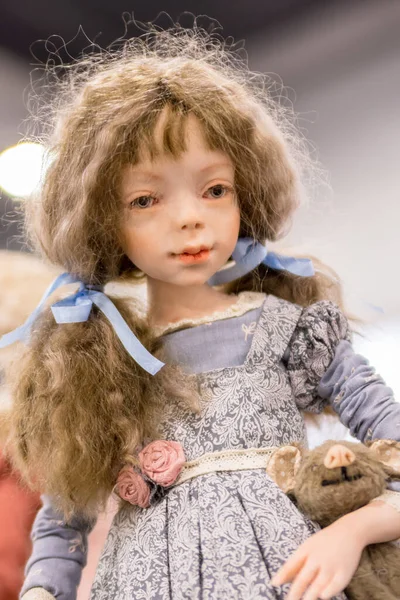 Kiev Ukraine September 2020 Author Doll Made Technique Realism Girl — Stock Photo, Image