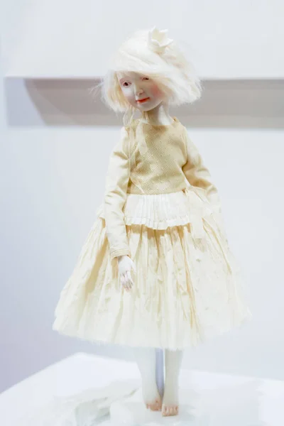 Kiev Ukraine September 2020 Doll Looks Real One White Haired — Stock Photo, Image