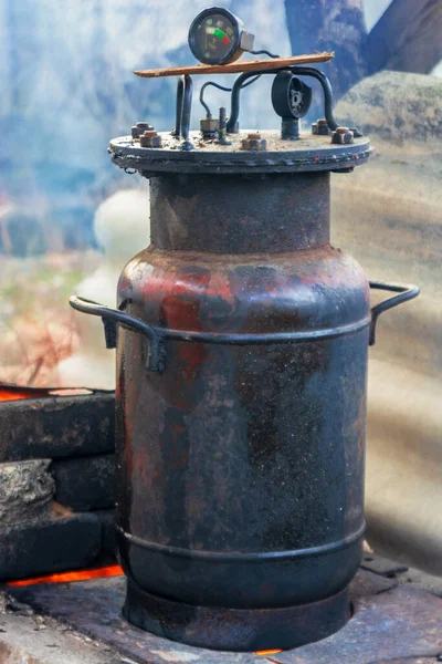 Autoclave Casero Para Cocinar Estofado Frascos — Foto de Stock