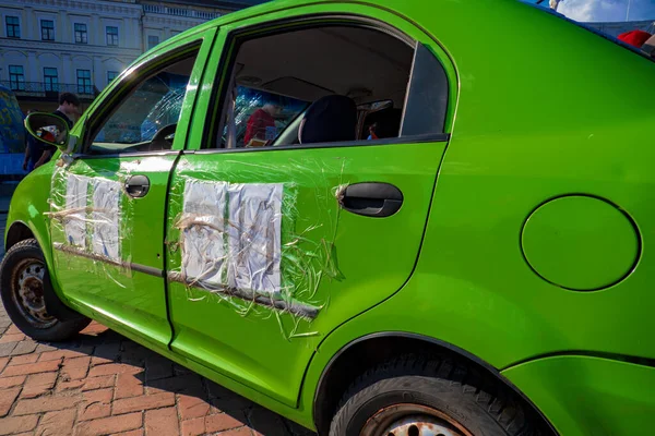 Kyiv Ukraine June 2022 Shot Car Inscription Children — Stock Photo, Image