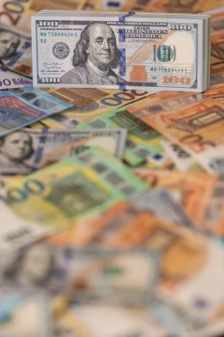 Dolar ve Euro çok. Arka plan ve doku