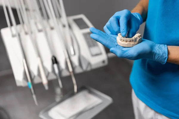 Equipamentos Instrumentos Dentários Consultório Dentista Ferramentas Close Odontologia — Fotografia de Stock