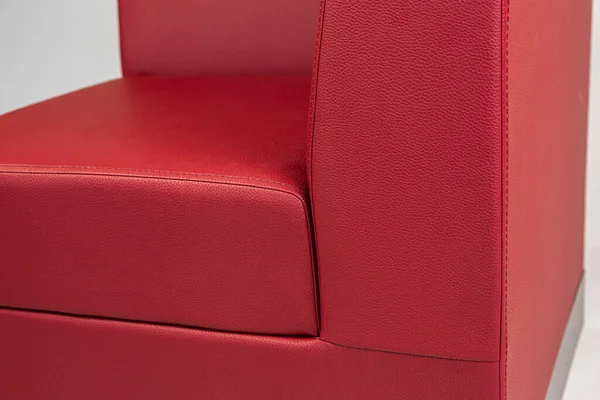 Fotele Czerwonym Skórzanym Siedziskiem — Zdjęcie stockowe