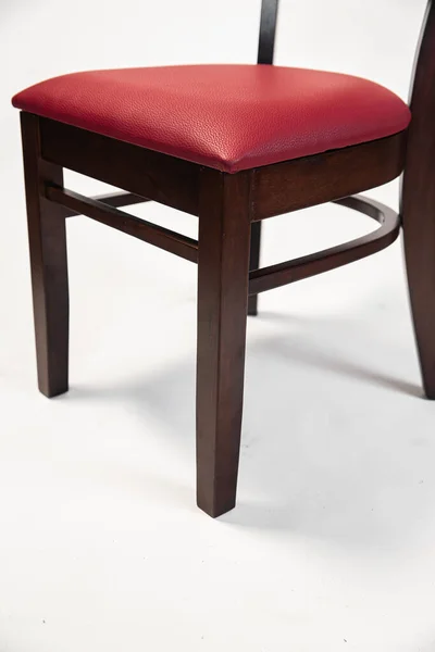 Πολυθρόνες Κόκκινο Δερμάτινο Κάθισμα — Φωτογραφία Αρχείου