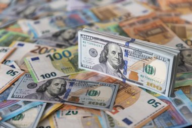 Dolar ve Euro çok. Arka plan ve doku