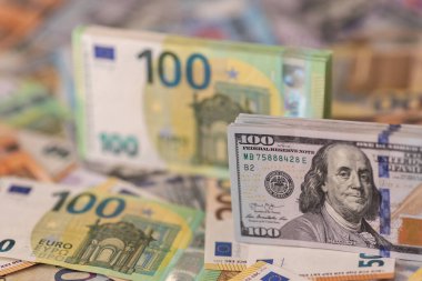 Dolar ve Euro çok. Arka plan ve doku