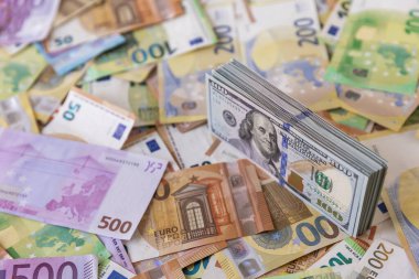 Dolar ve Euro çok. Arka plan ve doku