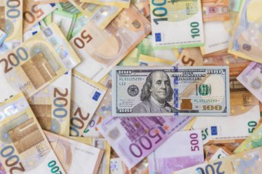 Dolar ve Euro çok. Arka plan ve doku