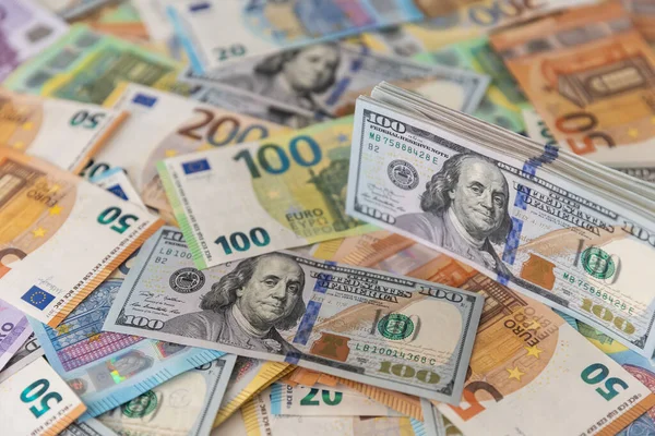 Dollar Und Euro Hintergrund Und Textur — Stockfoto