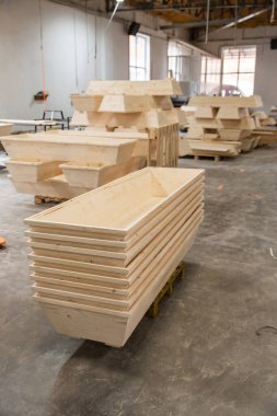 carpentry shop, making coffins in carpentry