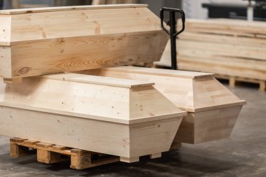 carpentry shop, making coffins in carpentry