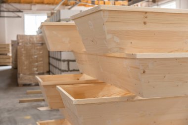 carpentry shop, making coffins in carpentry