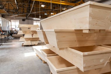 carpentry shop, making coffins in carpentry