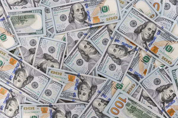 Money Dollar Bills Background Money Scattered Desk Photography Finance Economy — Stockfoto