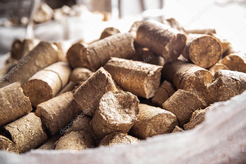 processing of hay for biomass on the farm