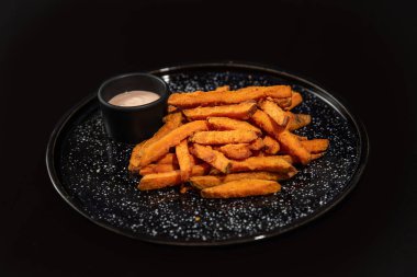 Arka plan olarak lezzetli Fransız kızartması