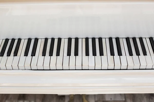 Close Teclado Piano Vista Frontal Próxima — Fotografia de Stock