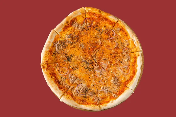 Concetto Promozionale Volantino Poster Ristoranti Pizzerie Modello Con Delizioso Gusto — Foto Stock