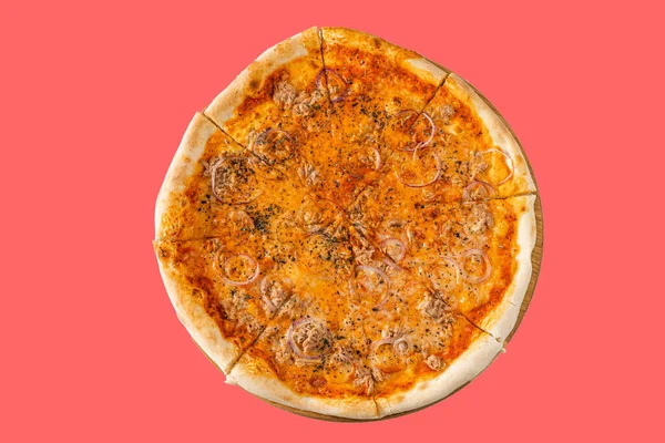 Koncepció Promóciós Szórólap Poszter Éttermek Vagy Pizzériák Sablon Ízletes Pepperoni — Stock Fotó