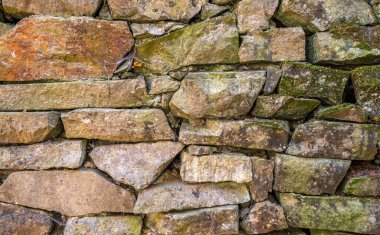 Yosun ve yosunla kaplanmış eski duvarlardan..