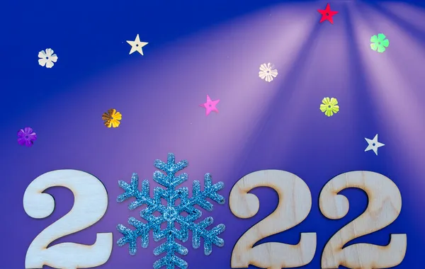 Happy New Year 2022 Banner Greeting Card Background New Years — Stock Photo, Image