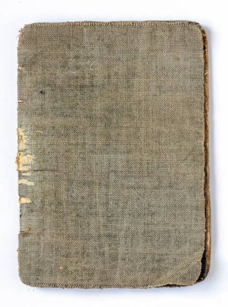 Old Book Notebook Worn Fabric Cover Vintage — Stok Foto