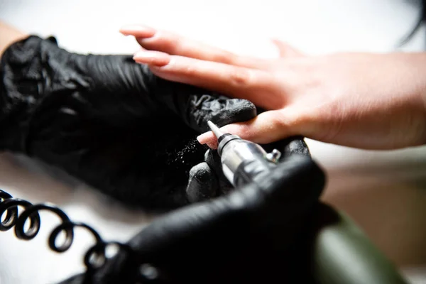 Nagelverzorging Een Schoonheidssalon — Stockfoto