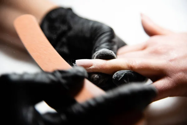 Nagelverzorging Een Schoonheidssalon — Stockfoto