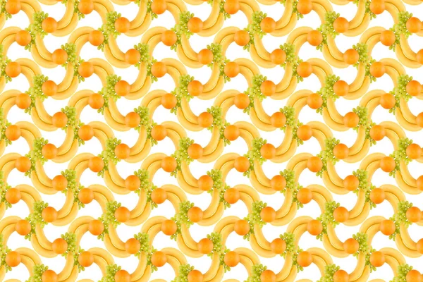 Abstract Patterned Background Composed Fresh Natural Fruits White Background Healthy — Stock Photo, Image