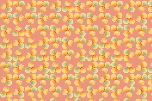 Abstract Composition Different Spotted Bath Balls Coral Color Background Cosmetic — Stock Photo, Image