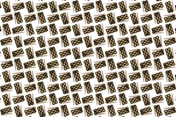 Абстрактная Композиция Маленьких Блокнотов Золотыми Точками Польки Белом Фоне Школьной — стоковое фото